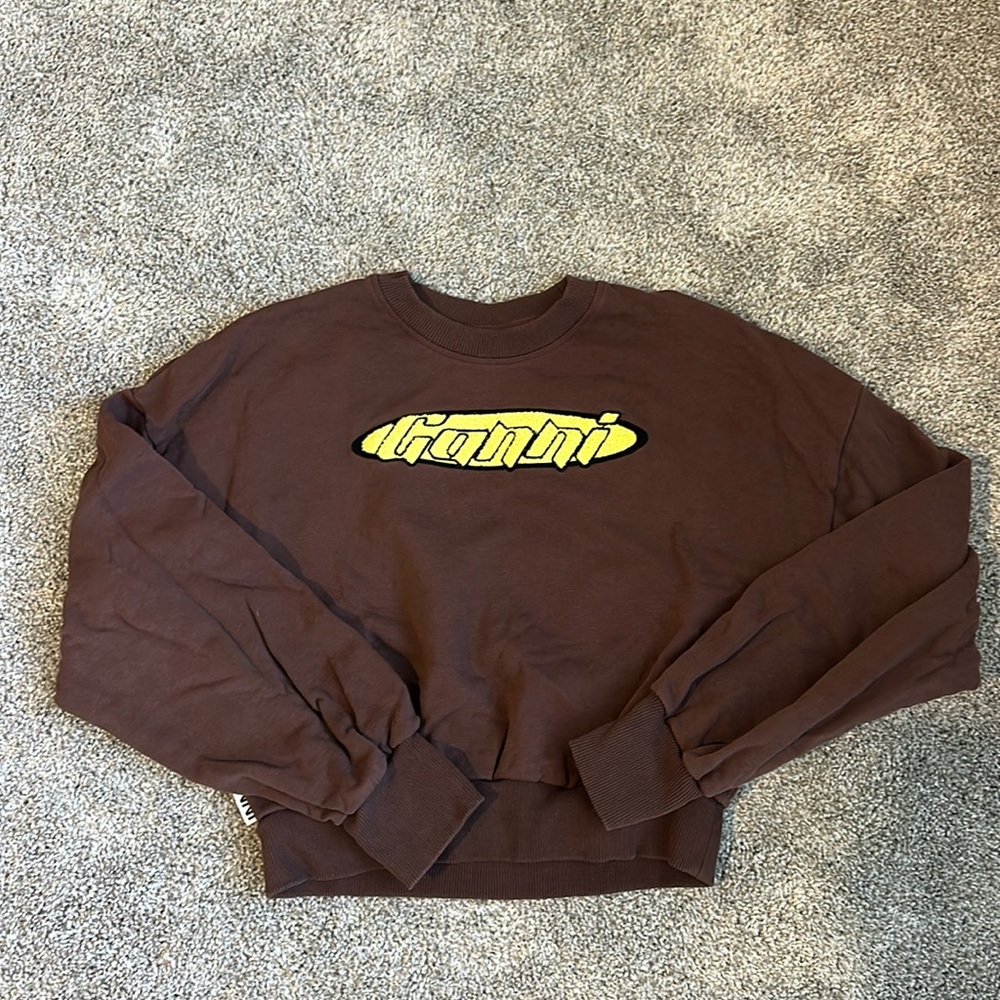 Ganni Cropped Sweatshirt (Size M)